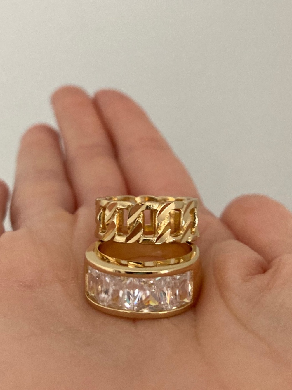 CHILD OF WILD SZ5 Ring SET Gold Stackable layering cocktail Rings Gold New